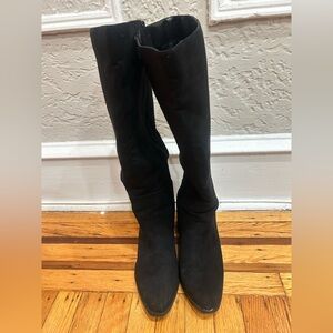 A New Day Black Suede Knee High Boots
